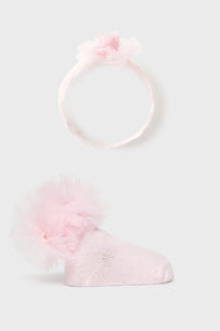 Дитячий комплект 'Romantic' зі шкарпеток та пов'язки для дівчат Mayoral