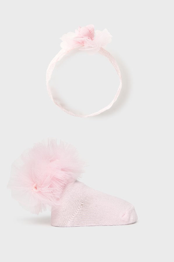 Дитячий комплект 'Romantic' зі шкарпеток та пов'язки для дівчат Mayoral