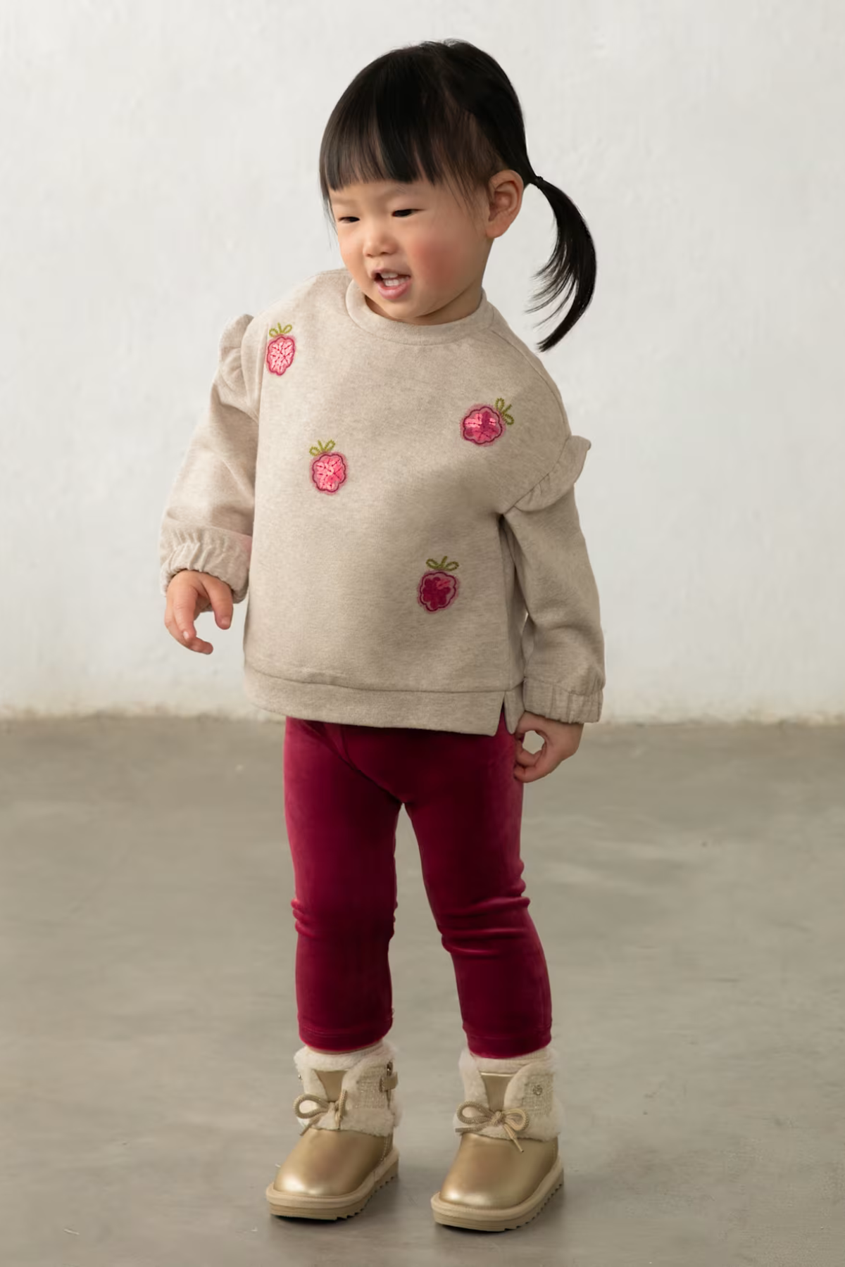 Комплект 'Burgundy Touch Baby' зі світшота та легінсів