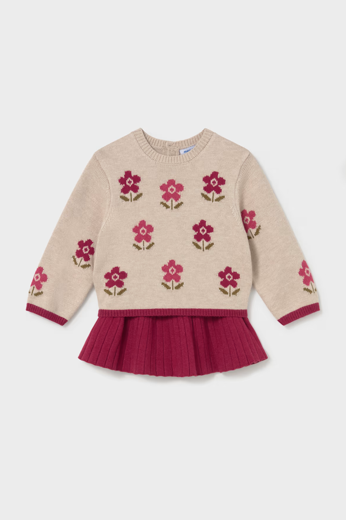 Комплект 'Burgundy Touch Baby' зі светра та спідниці