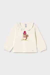 Футболка 'Burgundy Touch Baby' з білочкою